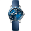 Longines HydroConquest 39mm Blue Dial Automatic Rubber Strap Watch - Berry's Jewellers