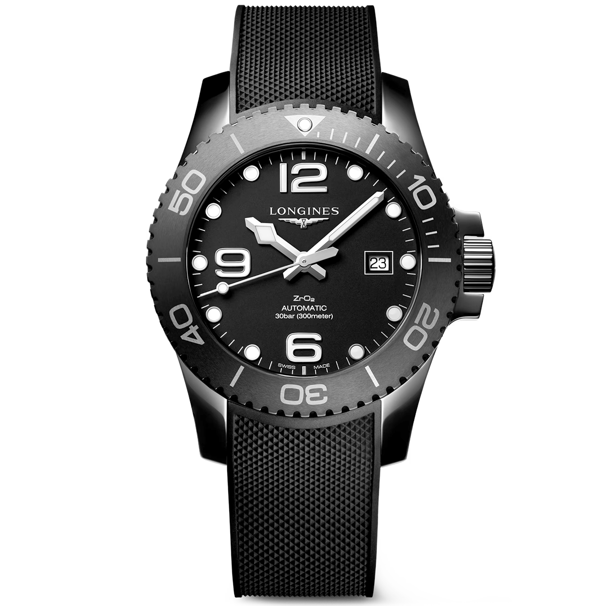 Strap Longines All Black Ceramic Longines HydroConquest 43mm Black
