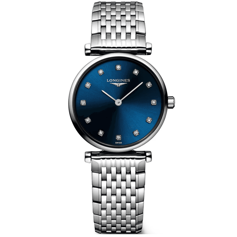 Longines La Grande Classique 24mm Blue Diamond Dial Bracelet Watch