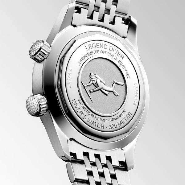 Longines Legend Diver 39mm Blue Dial Men's Automatic Bracelet Watch - Berry's Jewellers