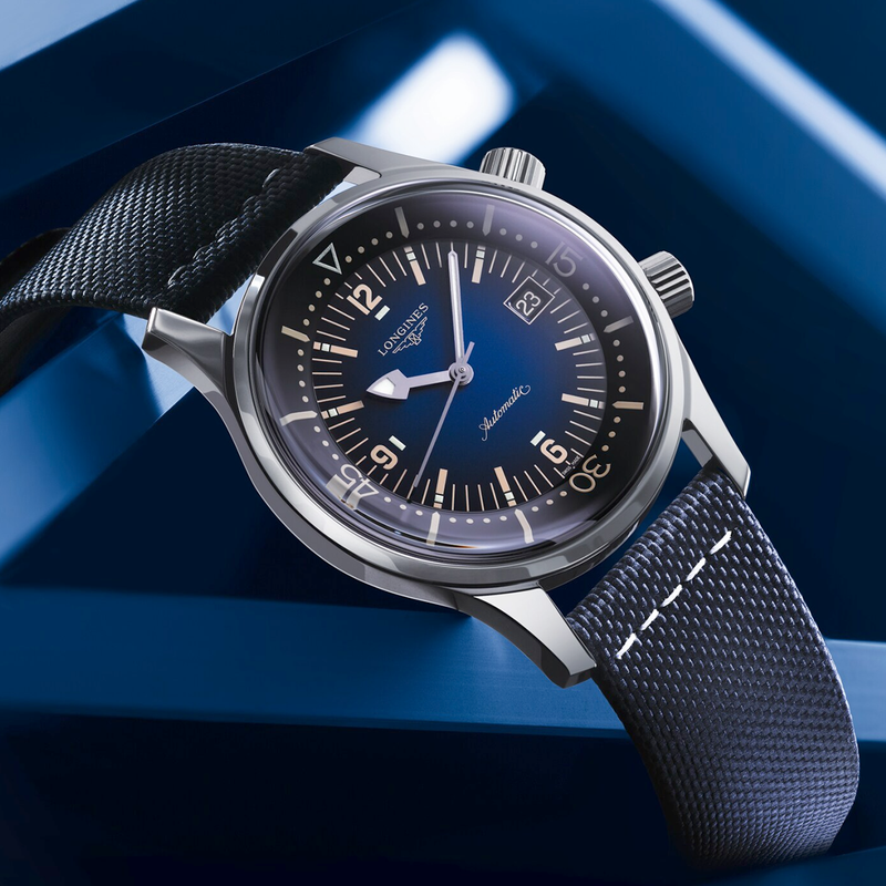 Longines Legend Diver 42mm Blue Dial Strap Watch L37744902