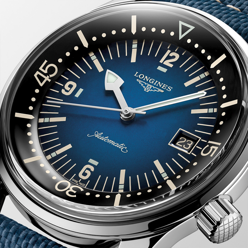 Longines Legend Diver 42mm Blue Dial Strap Watch L37744902