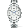 Longines Master Chronograph 40mm Silver Arabic Dial Automatic Bracelet Watch - Berry's Jewellers