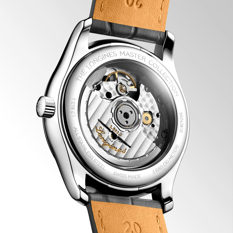 Longines Master Collection 38.5mm Anthracite/Rose Dial Strap Watch - Berry's Jewellers