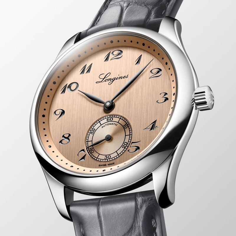 Longines Master Collection 38.5mm Salmon Dial Men's Leather Strap Watch - Berry's Jewellers