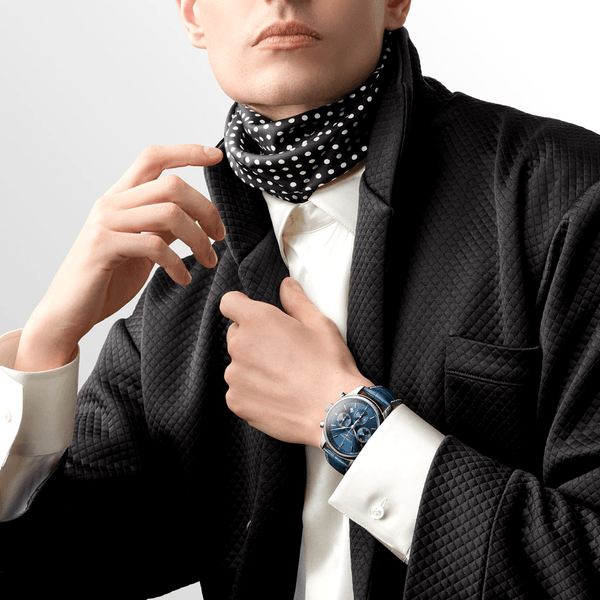 Longines Master Collection Chronograph 42mm Blue Dial Strap Watch - Berry's Jewellers