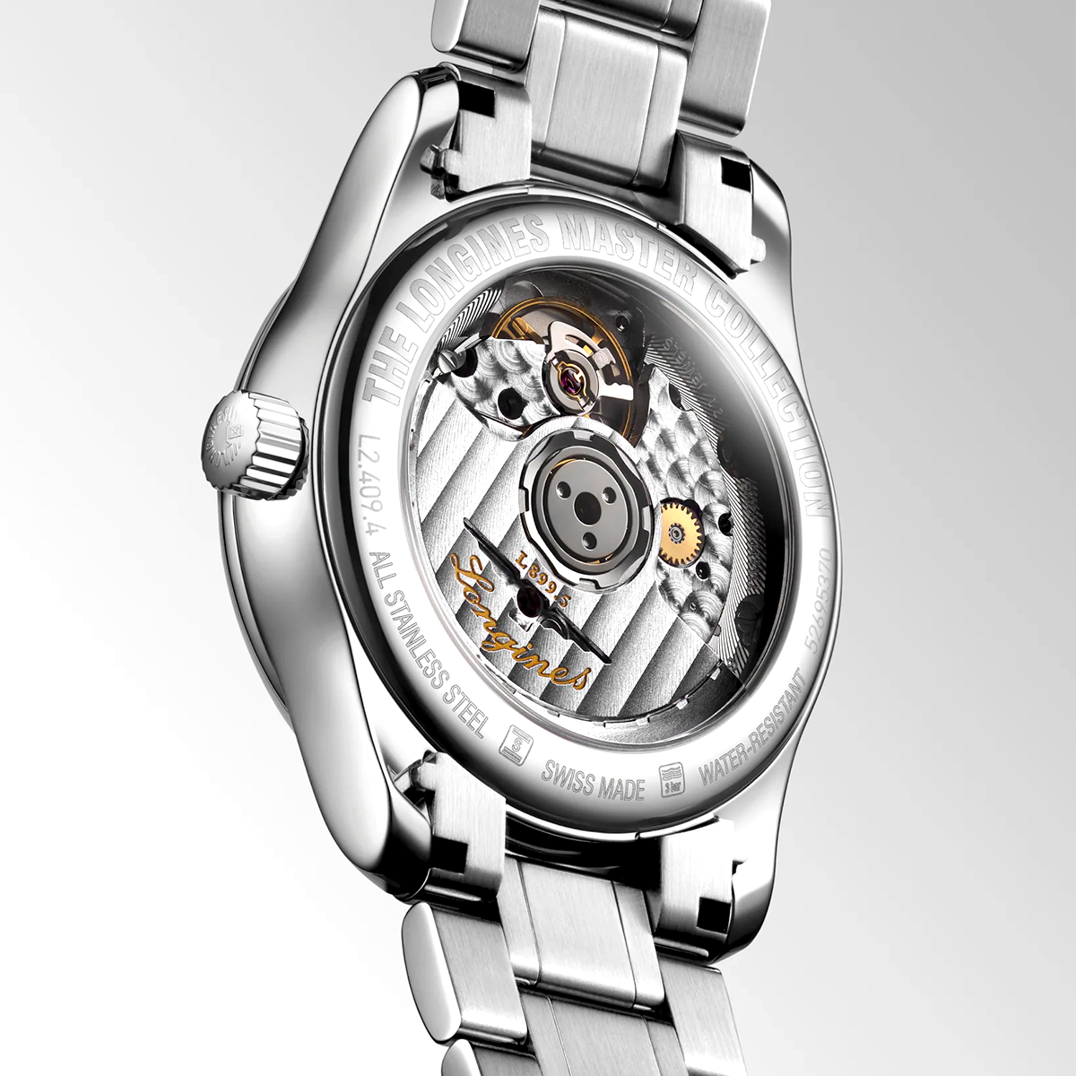 Longines Master Collection Moonphase 34mm Diamond Dial Bracelet Watch - Berry's Jewellers