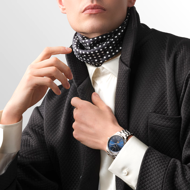 Longines Master Collection Moonphase 42mm Blue Dial Men's Bracelet Watch - Berry's Jewellers