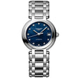 Longines PrimaLuna Steel Ladies Blue Mother of Pearl Dial Quartz Watch - Berry's Jewellers