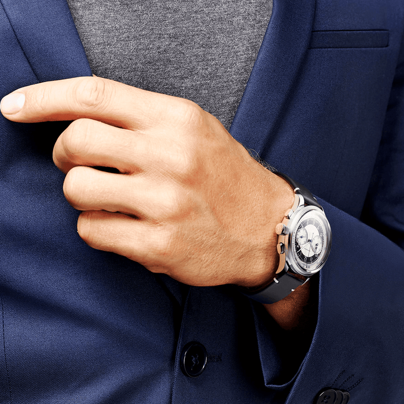 The Longines Heritage Classic 40mm Silver/Black Dial Chronograph Watch