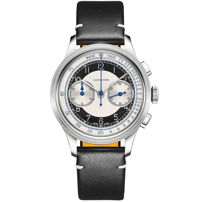 The Longines Heritage Classic 40mm Silver/Black Dial Chronograph Watch