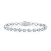 Berry's 18ct White Gold Mixed Cut Diamond Rub Over Tennis Bracelet - Berry's Jewellers