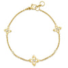 Berry's 18ct Yellow Gold Primavera Diamond Set Flower Bracelet - Berry's Jewellers