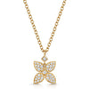 Berry's 18ct Yellow Gold Flower Pendant With Diamond Pave Set Petals - Berry's Jewellers