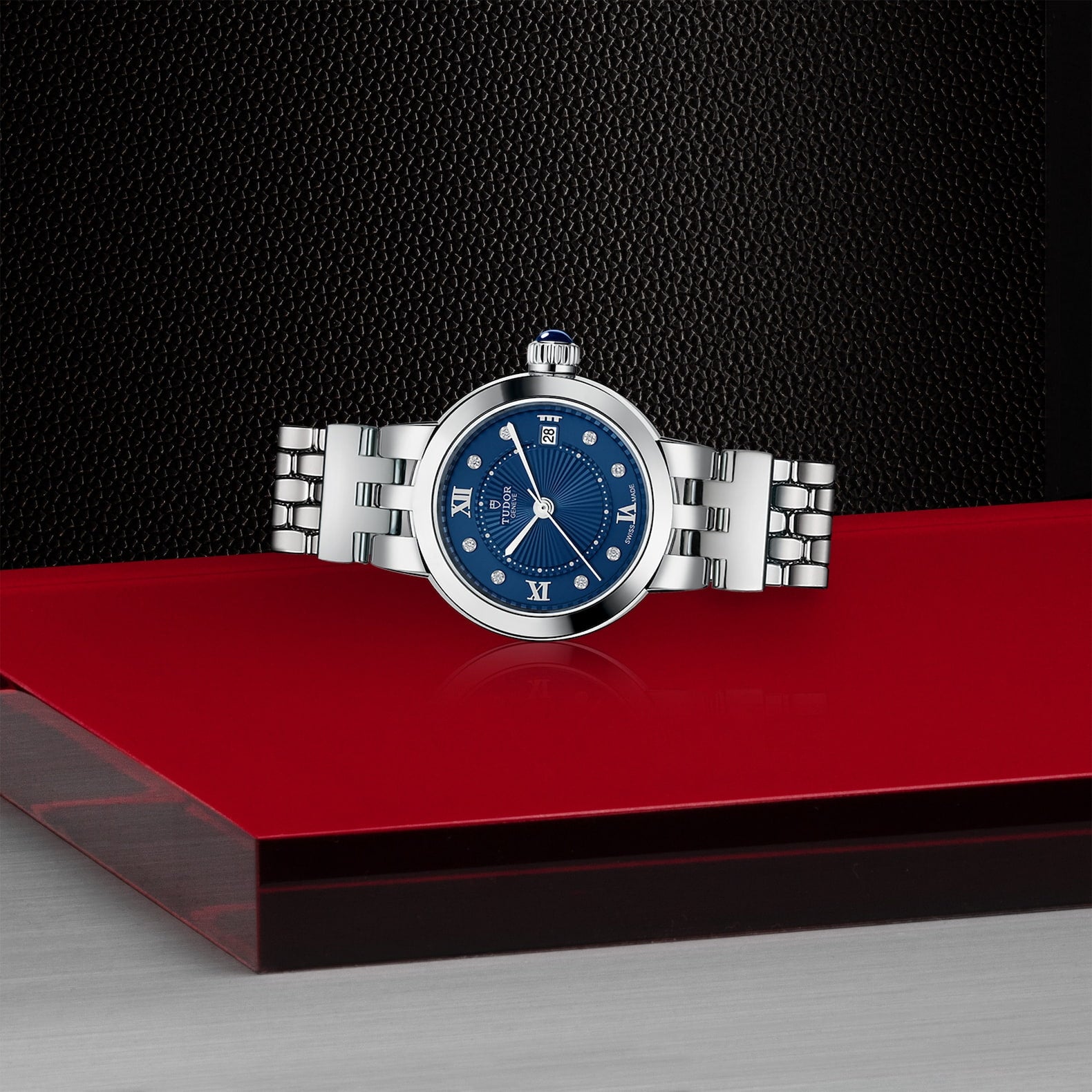 Clair de Rose 26mm Blue Diamond Dial Ladies Bracelet Watch