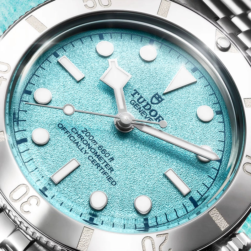 TUDOR Black Bay 54 37mm Lagoon Blue Dial Five-Link Bracelet Watch - Berry's Jewellers