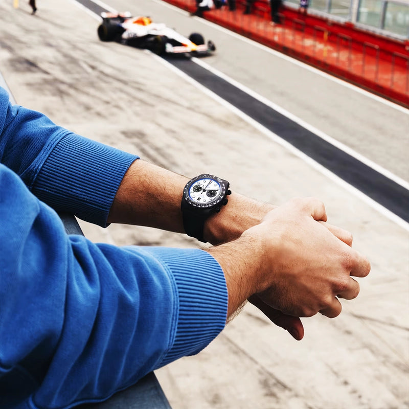 TUDOR Black Bay Chrono 42mm "Carbon 25" White Dial Chronograph Watch - Berry's Jewellers