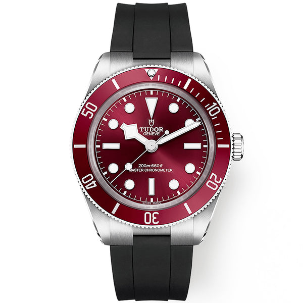 TUDOR Black Bay 58 Burgundy Red Dial & Bezel Rubber Strap Watch - Berry's Jewellers