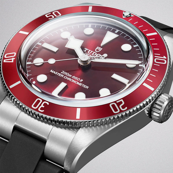 TUDOR Black Bay 58 Burgundy Red Dial & Bezel Rubber Strap Watch - Berry's Jewellers