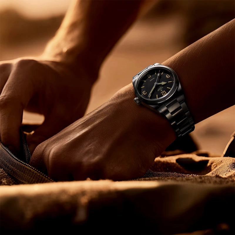 Ranger 36mm Black Domed Dial Automatic Bracelet Watch