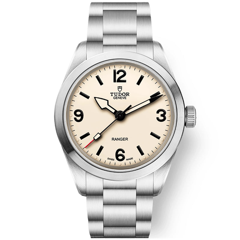 Ranger 39mm Beige Domed Dial Mens Automatic Bracelet Watch