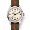 Ranger 39mm Beige Domed Dial Mens Automatic NATO Strap Watch