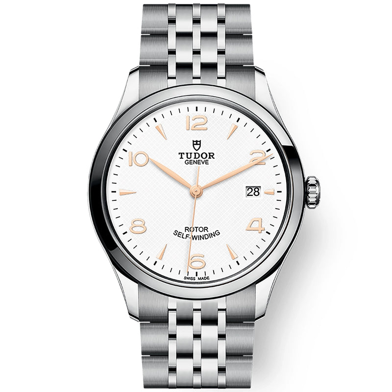 TUDOR 1926 39mm White/Rose Dial Bracelet Watch M91550-0011