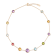 Jaipur 18ct Yellow Gold Mixed Coloured Stone Necklace