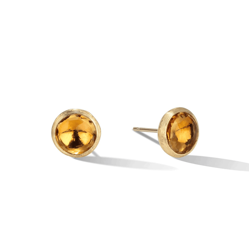 Marco Bicego Jaipur 18ct Yellow Gold Yellow Quartz Stud Earrings - Berry's Jewellers