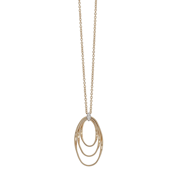 Marco Bicego Marrakech Onde 18ct Yellow Gold Diamond Element Pendant - Berry's Jewellers