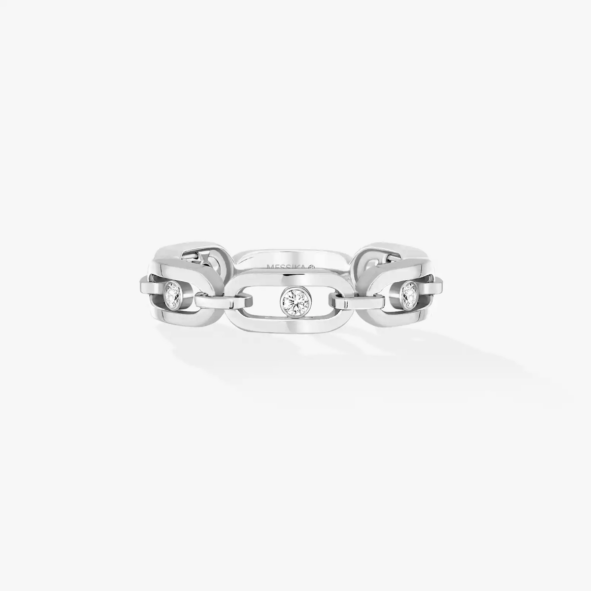 Messika Paris Move Link 18ct White Gold And Diamond Set Ring - Berry's Jewellers