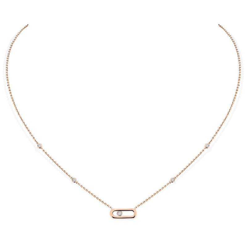 Messika Paris 18ct Pink Gold Move Uno Diamond Necklace - Berry's Jewellers