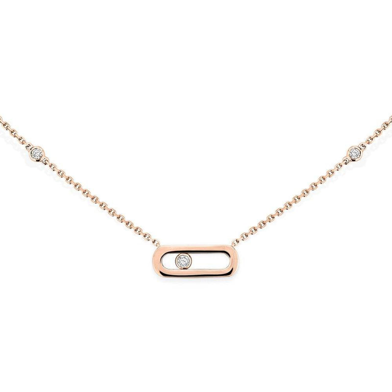 Messika Paris 18ct Pink Gold Move Uno Diamond Necklace - Berry's Jewellers