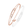 18ct Pink Gold Move Classique Three Diamond Set Bracelet