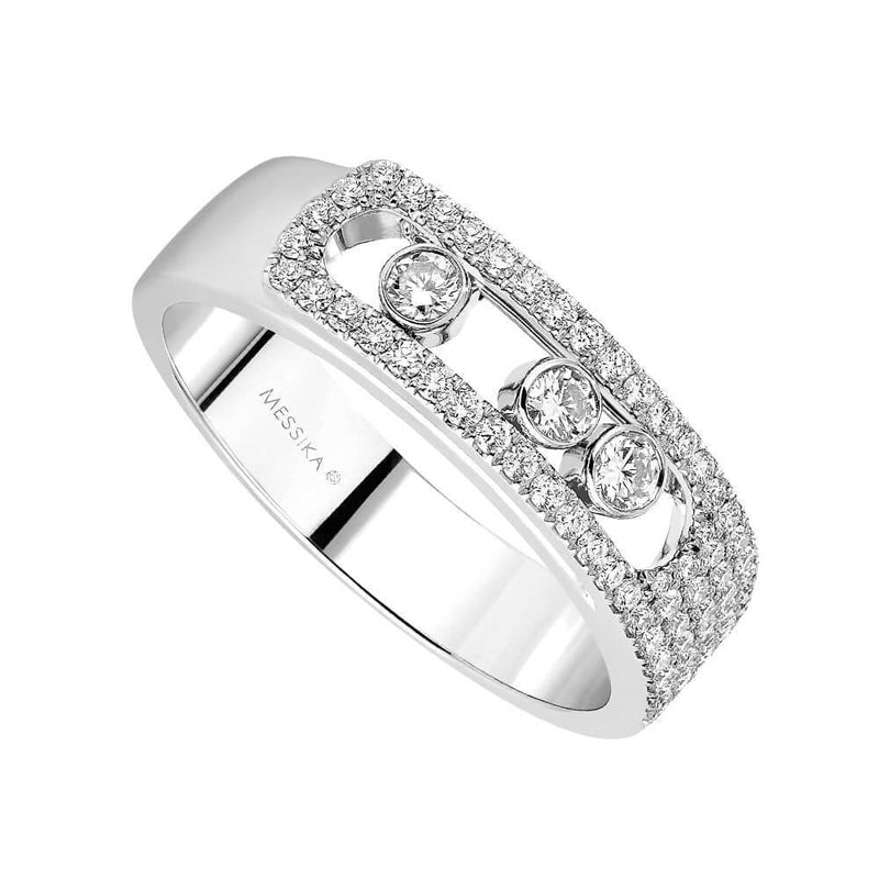 Messika Paris 18ct White Gold Move Noa 3 Moving Diamonds Ring - Berry's Jewellers