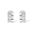 18ct White Gold Move Romane Diamond Mini Hoop Earrings