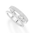 18ct White Gold Move Romane Pave Diamond Ring