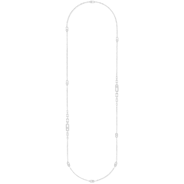 Messika Paris 18ct White Gold Move Uno Diamond Sautoir Necklace - Berry's Jewellers