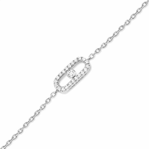 Messika Paris 18ct White Gold Pave Diamond Set Messika Cares Bracelet - Berry's Jewellers