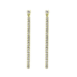 18ct Yellow Gold Gatsby Pave Set Diamond Bar Drop Earrings