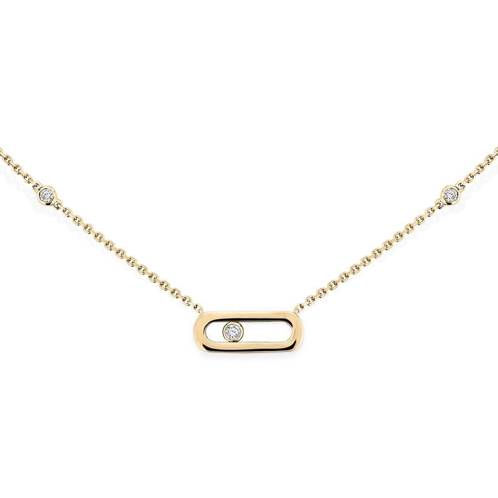 Messika 18ct Yellow Gold Move Uno Diamond Necklace