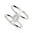 Glam'Azone 2 Rows 18ct White Gold Ring