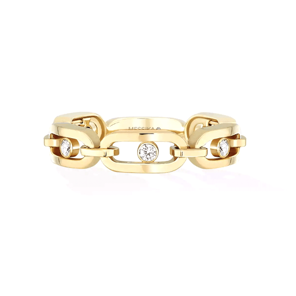 Messika Paris Move Link 18ct Yellow Gold Diamond Set Ring - Berry's Jewellers