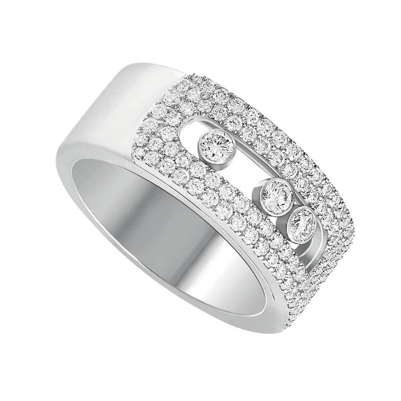 Messika Paris Move Noa Pave 18ct White Gold Diamond Ring - Berry's Jewellers