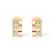Move Romane 18ct Yellow Gold Diamond Set Mini Hoop Earrings