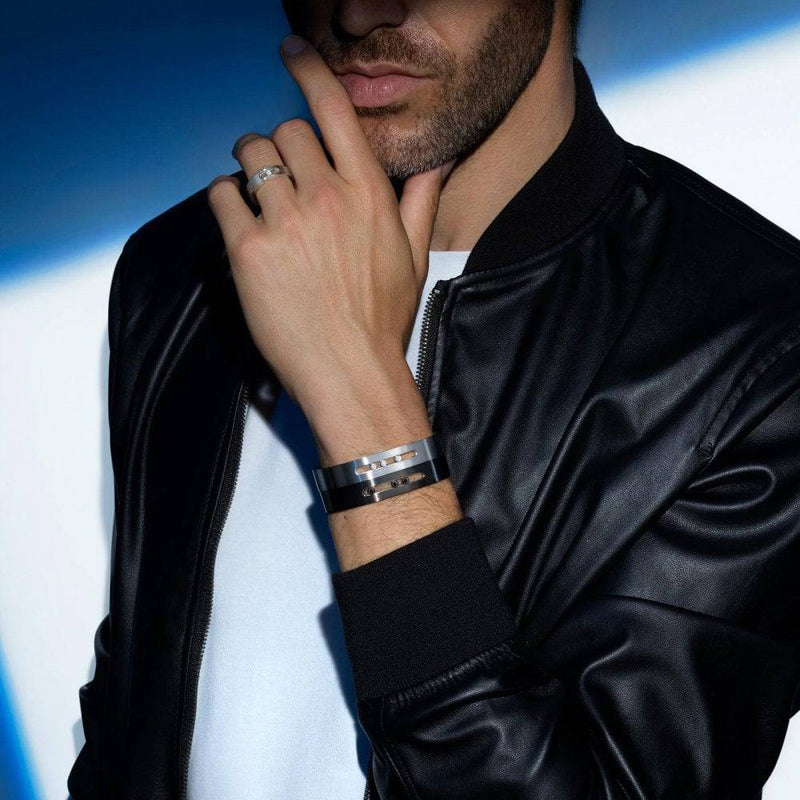 Messika Paris Move Titanium Natural Titanium & Diamond Ring - Berry's Jewellers