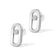 Move Uno 18ct White Gold and Diamond Earrings
