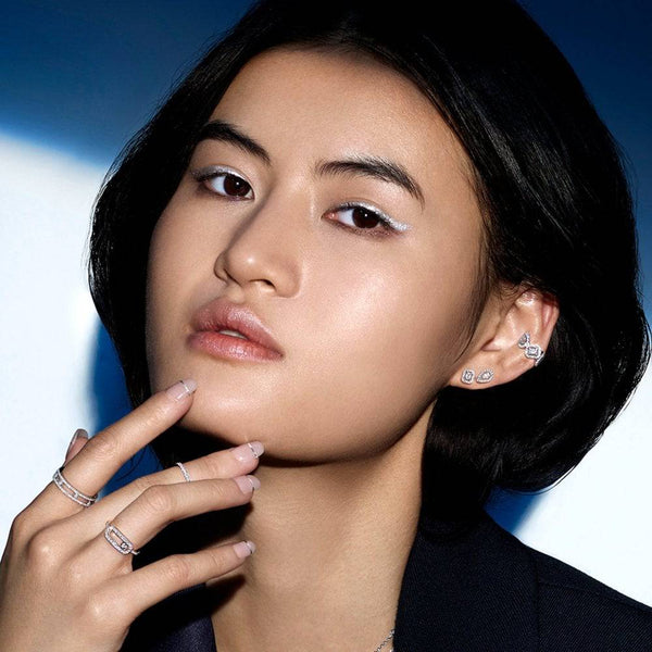 Messika Paris My Twin 18ct White Gold Diamond Set Earrings - Berry's Jewellers