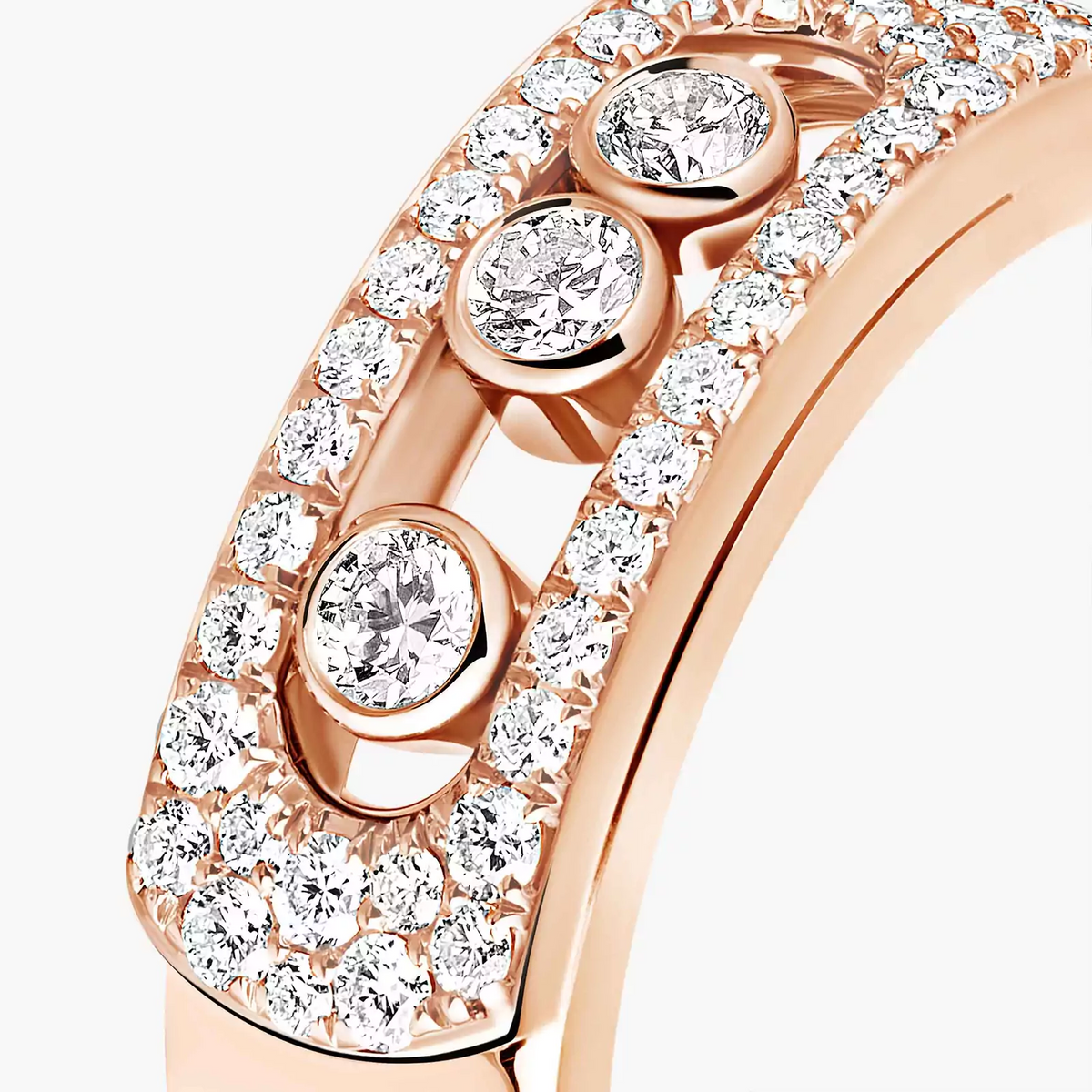 Messika Paris 18ct Pink Gold Move Noa Diamond Set Ring - Berry's Jewellers