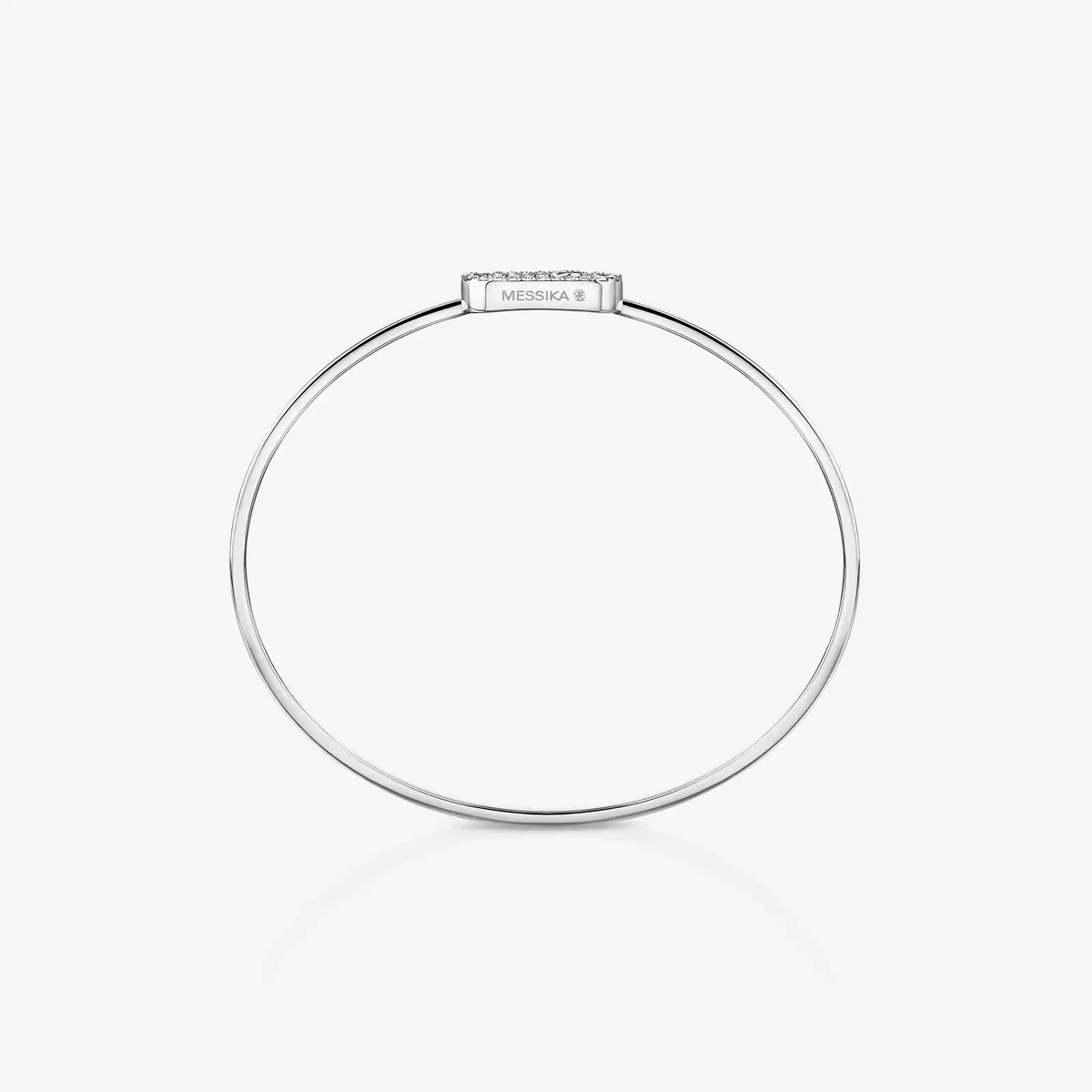 Messika Paris Move Uno 18ct White Gold Pave Diamond Set Flex Bangle - Berry's Jewellers